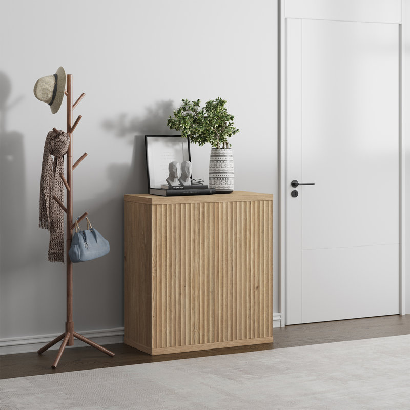 Cesiro Accent Cabinet With Adjustable Shelves, Natural Oak, 1