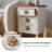 Vintage Farmhouse End Table with Floral Knobs-653326634