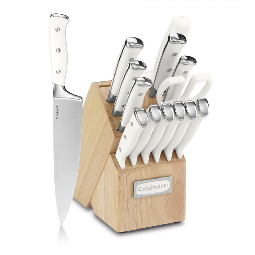 Sabatier 15-Piece Forged Triple Rivet Knife Block Set with Built-in  Sharpener, High-Carbon Stainless Steel Kitchen Knives, Razor-Sharp Knife  set with