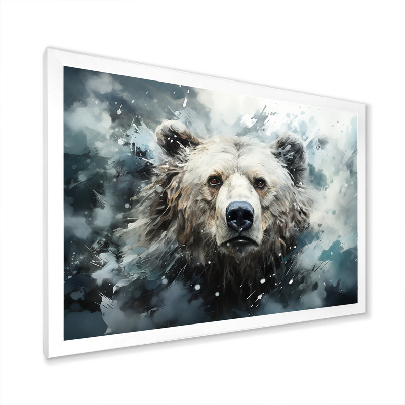 Surréalisme sur fond gris, Cadre photo blanc, H 12 po x l 20 po x P 1 po
