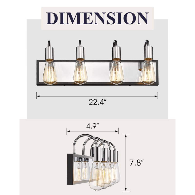 Hermleigh 4 - Light Dimmable Vanity Light