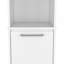 Garde-manger Eiffel, deux tablettes extérieures, armoire à une porte, deux tablettes intérieures - blanc