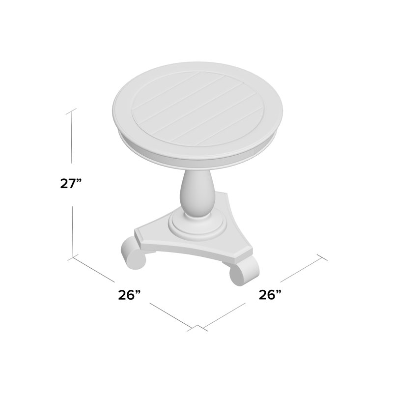 Koeler 26" Round End Table , Antique Grey
