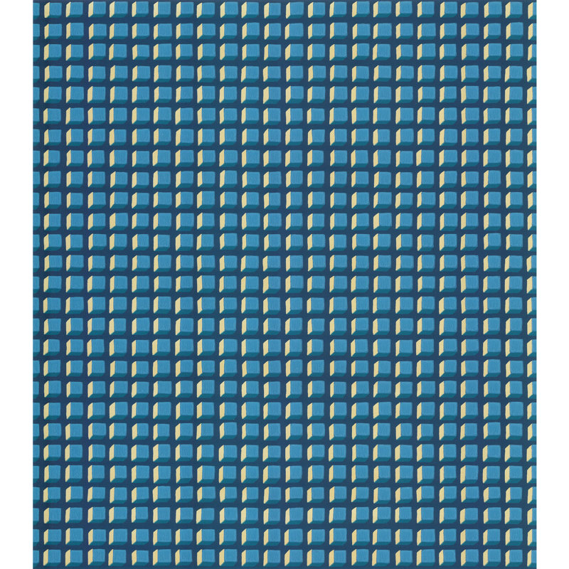 Geometric II Geometric Wallpaper Roll, Blue/Gold