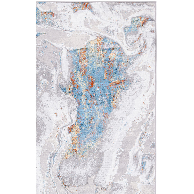 Tapis abstrait Amelia Performance, Carré 6 pi 7 po