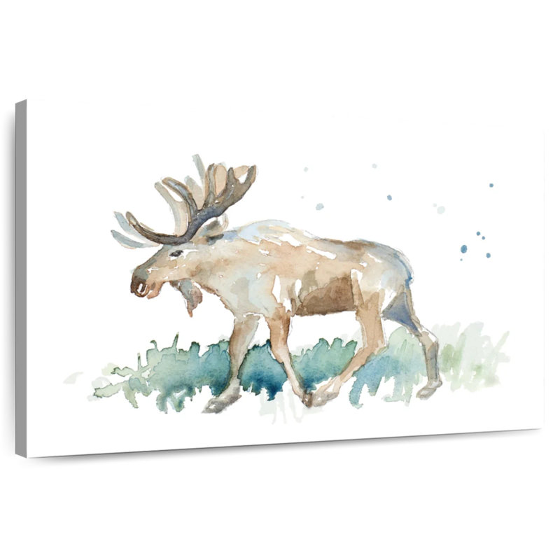 Watercolor Moose, 30" H x 45" W