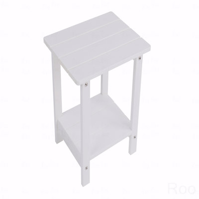Table d'appoint de patio en bois imitation bois texturé, simple avec une texture riche, petit plateau de table, parfait pour les pique-niques en plein air