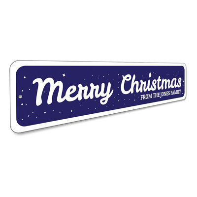 Snowy Christmas Aluminum Sign
