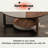 Coffee Table Set 2-Piece Modern Living Room Table Set Leather Coffee Table Round Nesting Table Set