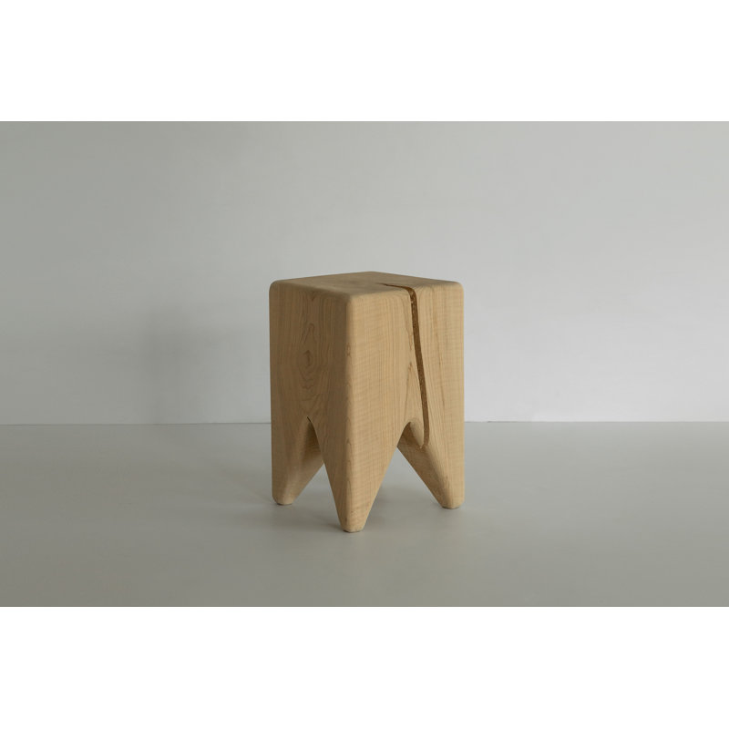 Stump & Trunk Solid Wood End Table, 12" H x 8" W x 8" D