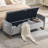 Soraiya 65'' Upholstered Storage Bench With Two Pillows-604092898