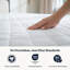 Housse de surmatelas en coton matelassé Delara, 100% coton biologique certifié GOTS, 400TC, 300 g / m², rembourrage de 0,25 po, poche profonde 18 po - grand 60 po x 80 po-1340432622