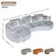 Canapé modulaire en cuir courbé de 128 po avec méridienne et 7 coussins-1191290800-1191290805