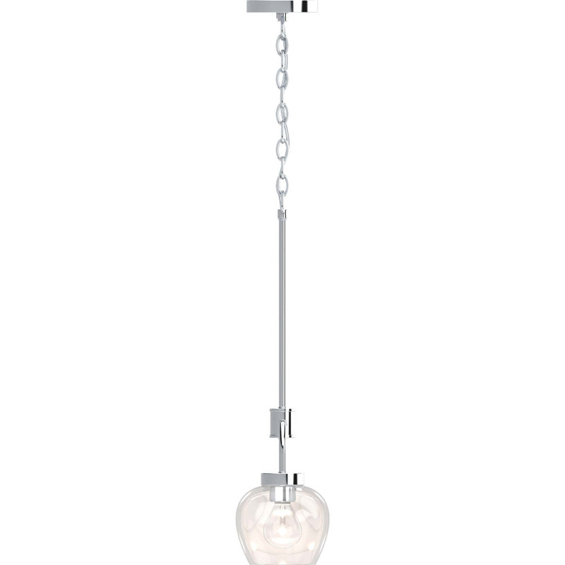 Aria 4-Light Indoor Polished Nickel Hanging Chandelier with Clear Glass Bowl Shade