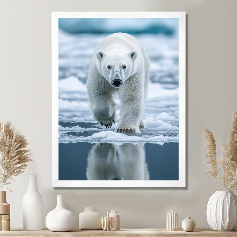 Fareham - animaux, art mural, H 20 po x l 12 po, Reproduction encadrée d'une seule photo, Blanc