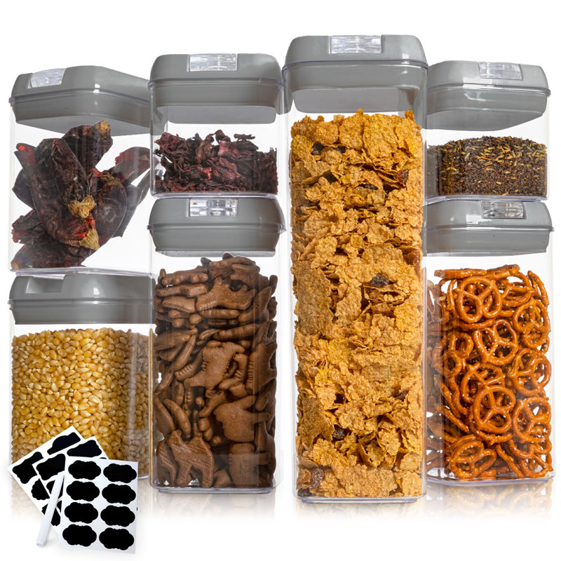 Ensemble de 7 contenants alimentaires, Gris