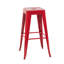 Tabouret à hauteur de comptoir 30 po, ensemble de 4 tabourets de bar en métal sans dossier, non empilable, amovible et facile à assembler, permettant d'économiser de l'espace pour un îlot de cuisine / bar / café / salle à manger (rouge)-623485639-623485640-623485643