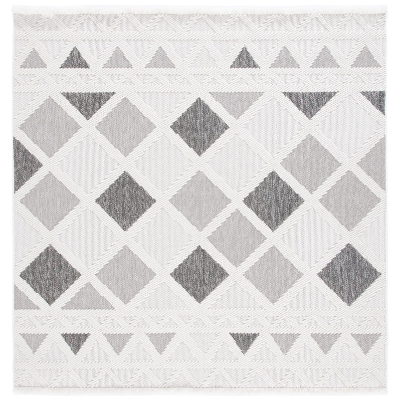 Lotus Performance Geometric Rug, Square 6'7"