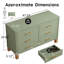Commode double 6 tiroirs en vert sauge