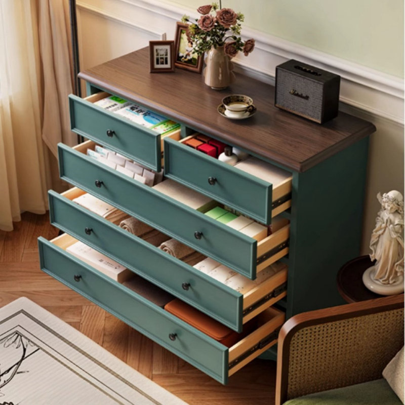 Armoire de véranda en bois massif rétro simple