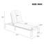 Chaise longue inclinable à dossier réglable pour l'extérieur avec structure en bois de qualité supérieure et ensemble de coussins confortables pour le patio près de la piscine-1004089770