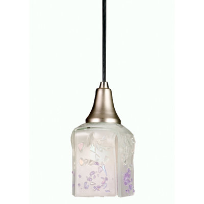 Luminaire suspendu carré 1 lumière Kayme Ice