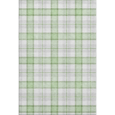 Premium Machine Washable Corum AMF1052 Plaid Rug
