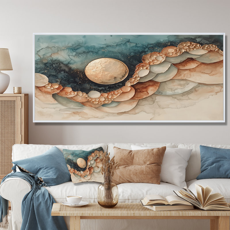 Maday - Fantasy Wall Art, H 28 po x l 60 po, Cadre flottant, Natural