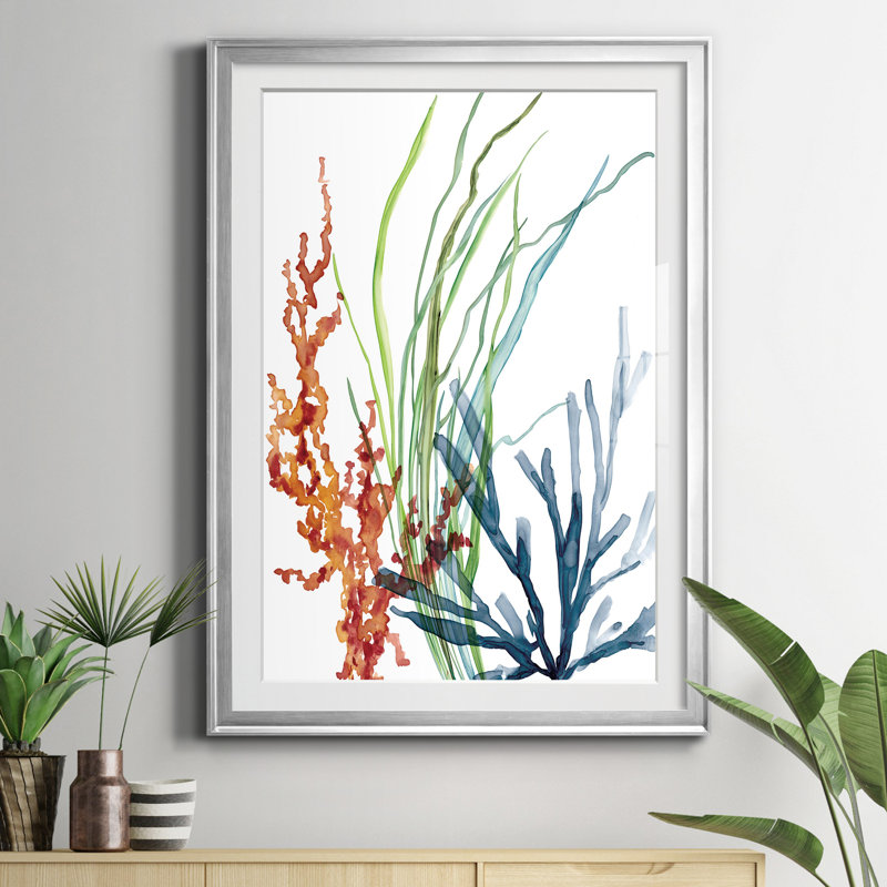 " Ocean Garden I ", Silver, 18.5" H x 24.5" W x 1.5" D