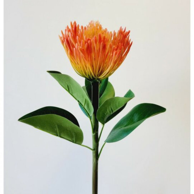 Orange Protea Stem Artificial Flower