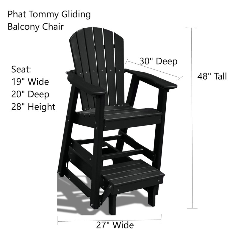 Fauteuil coulissant Phat Tommy, Noir, noir, noir, noir