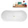 67" Streamline Soaking Freestanding Tub and Tray With Internal Drain