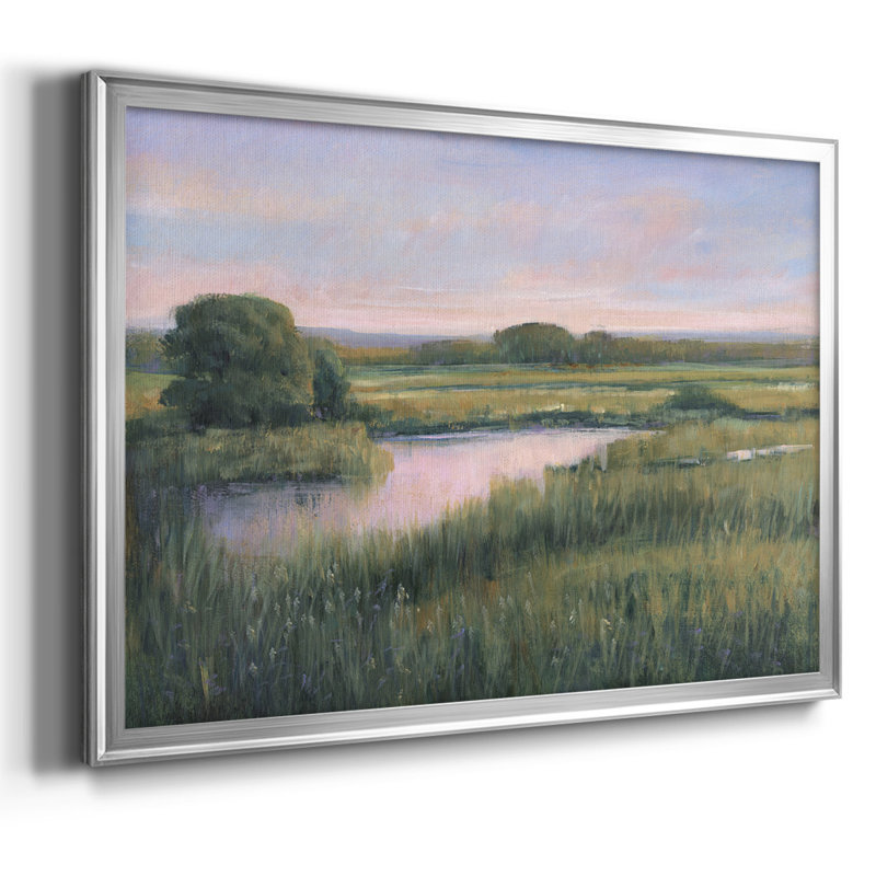 Spring Marsh I, reproduction d'art sur toile, Argent, H 26 po x l 38 po x P 1,5 po