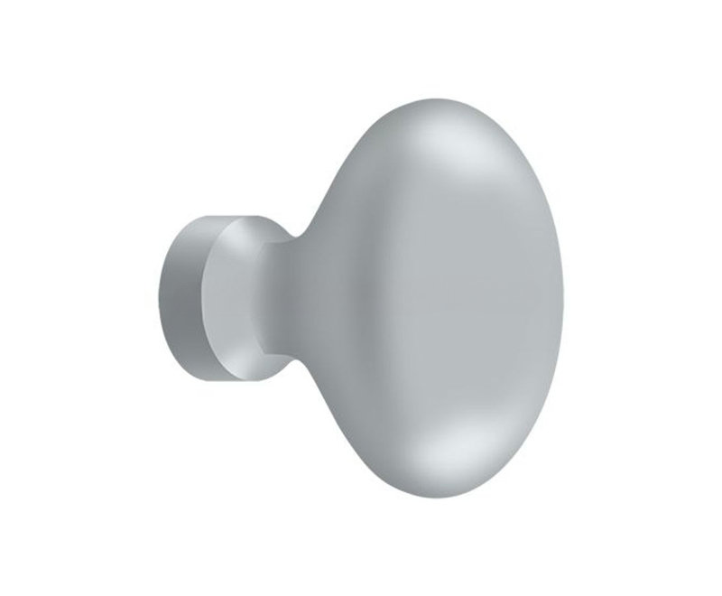 Oval Knob, Brushed Chrome
