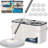 Spin Mop Bucket with Wringer, Separate Dirty and Clean Water,with 6 Replacement Mop Heads,4X Wheel