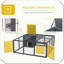 Cage à lapin imperméable avec portes de ventilation ouvertes-2075113942