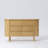 Modern Burlywood Solid Wood Accent Cabinet