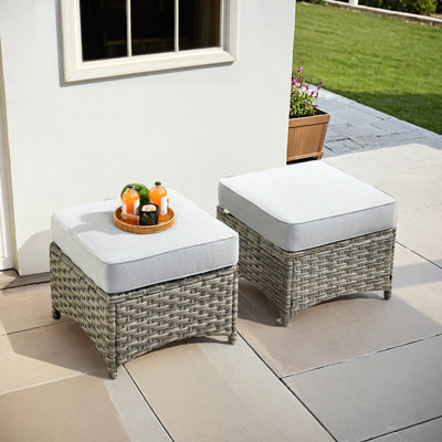 Emanuell Wicker Outdoor Ottoman
