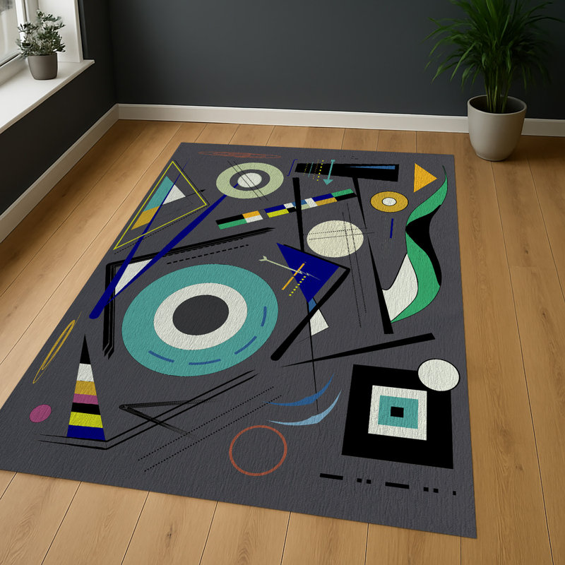 Abstract Area Rug, Rectangle 155 x 230 cm
