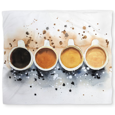 Four Cups of Coffee Paint Splash Duvet Cover | Hygge Home Decor