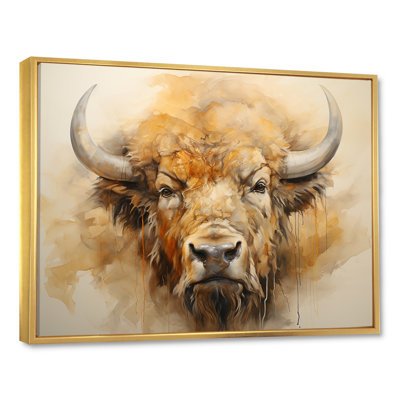 " Minimalism Bison Head "