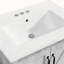 Armoire de salle de bain moderne 24 po avec lavabo en céramique 2 portes et 1 tiroir