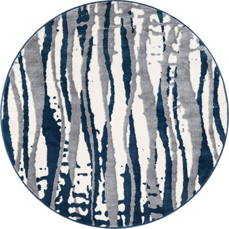 Abstract Indoor Rug, Round 4'