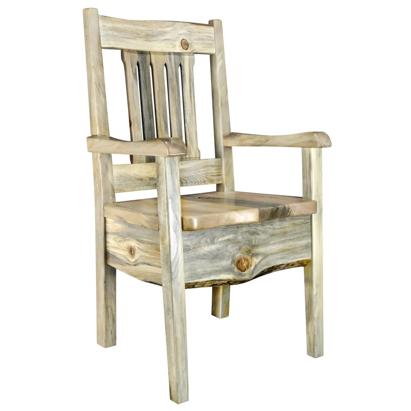Chaise de capitaine Big Edge de la collection Big Sky, Bois brun moyen