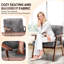 Chaise de style Mid-Century, structure en bois robuste. Rembourrage. Polyvalent pour les espaces de vie. Éponge à oreilles moderne facile à assembler. Convient à la chambre à coucher et à la pièce. À assembler-2093463479