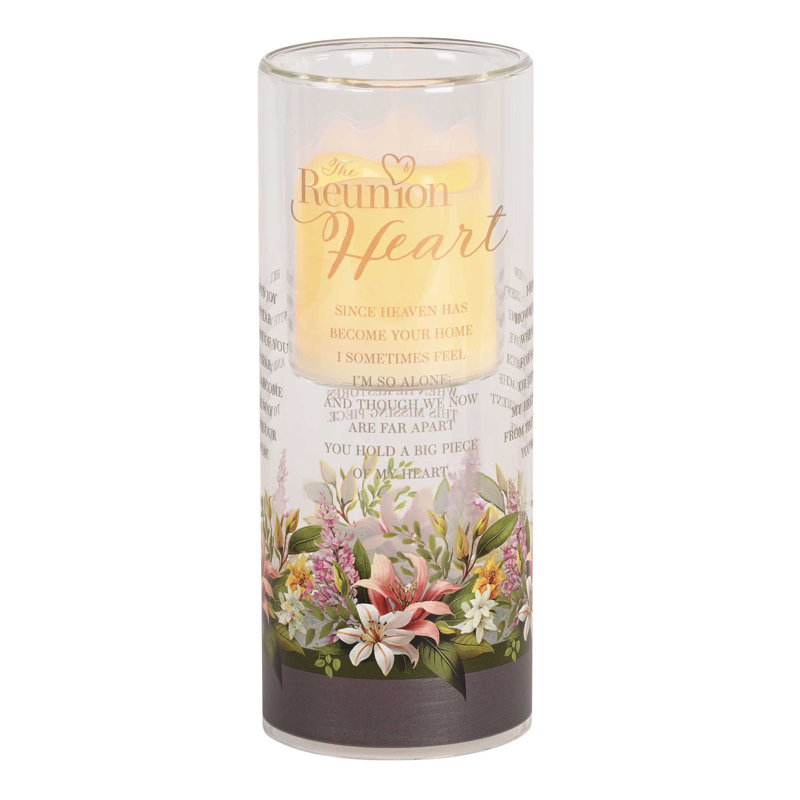 Bougeoir cœur de réunion floral 10H