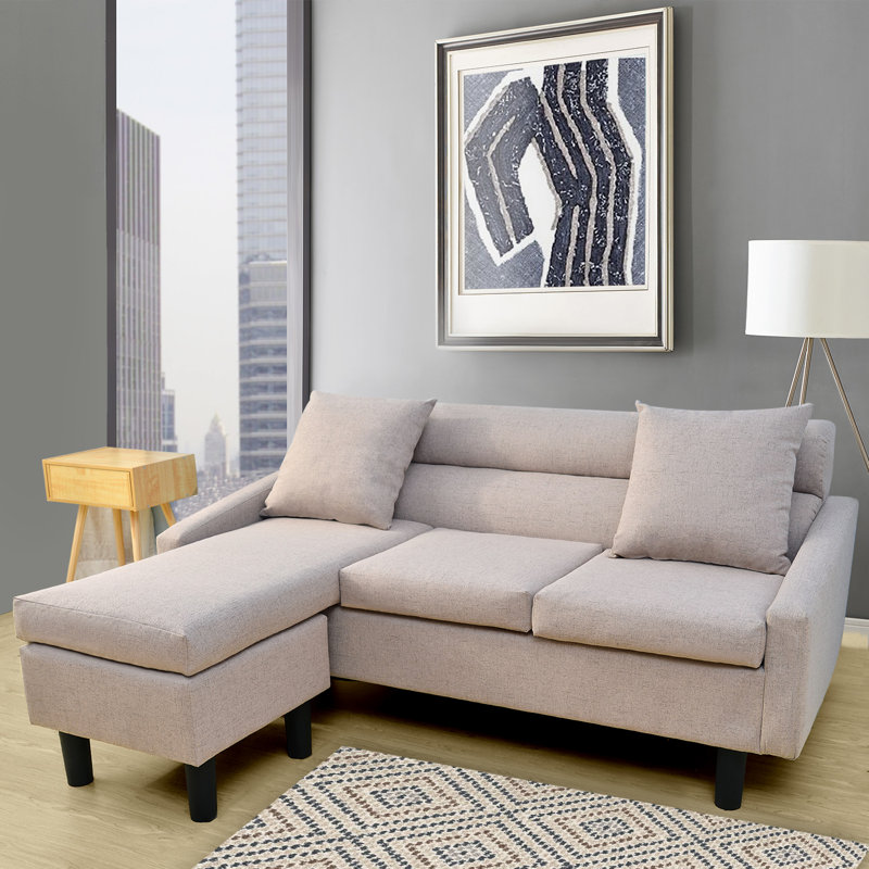 Browder 4 Seater Corner Sectional, Cream