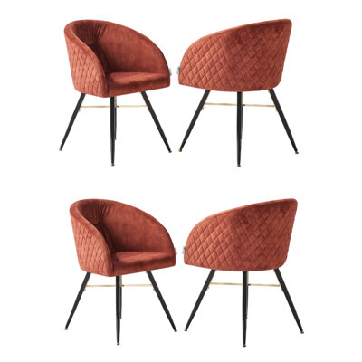 54 cm H Tufted Velvet Dining Chair