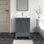 Ensemble de meuble-lavabo autoportant Amandie 24 po gris anthracite avec plateau en marbre de Carrare-731701165-738044143