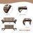 78.7" Brown Solid Wood Outdoor Patio Day Bed with Gray Cushions-101908353